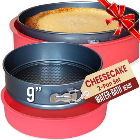 Moule À Gâteau Démontable - 23 Cm - Revêtement Antiadhésif - Manchon En Silicone Étanche - Acier Au Carbone Épaisseur 0,4 Mm - Pour Bain-Marie