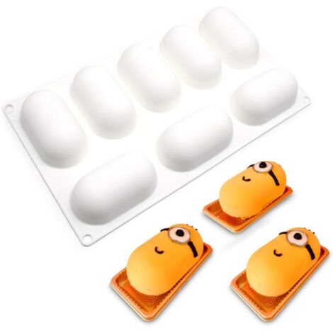 Moule à gâteau en forme de capsules en silicone 8 trous