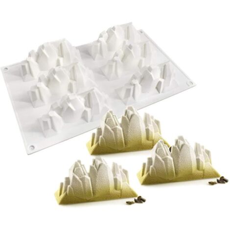 Moule à gâteau en siliCône mousse de neige 6 trous-Fei Yu