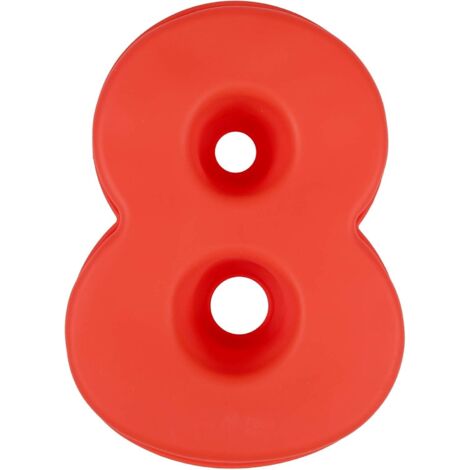 Moule à gâteau en silicone numérique 0-9 - 8 rouges