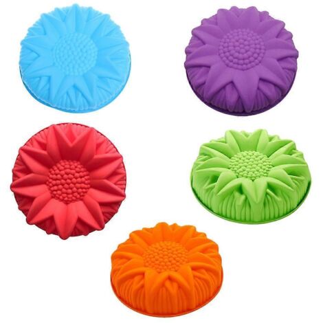 Moule à gâteau fondant en silicone tournesol grand format (25 cm), moule à dessert au chocolat, outils de bricolage