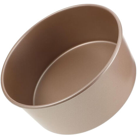 Moule à gâteau rond en acier carbone antiadhésif de 4 pouces, bord surélevé pour cuisson uniforme, idéal pour cakes et pains, durable pour usage domestique.
