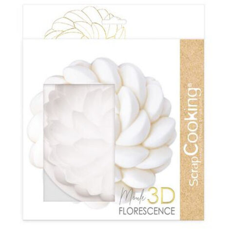 Moule à gâteau silicone - Scrapcooking - 3D Florescence - Blanc - 18 cm - Antiadhérent