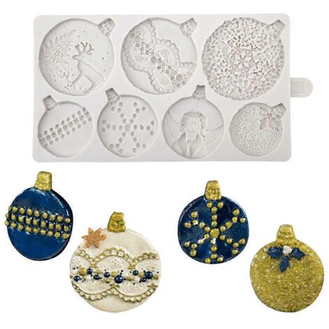 Moule à Glaçage Style Noël pour Décoration de Gâteaux DIY et Pâtisserie