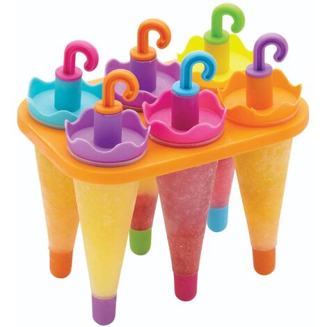 Moule à glace Let's Make, 6 pièces en forme de parapluie, plastique, Multicolore, plastique