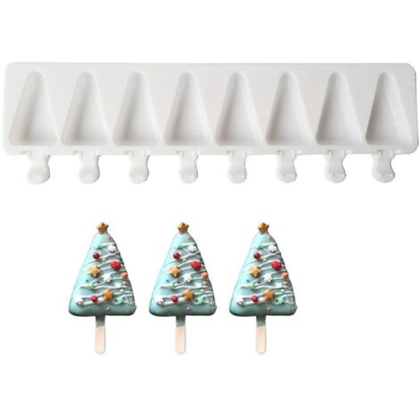 Moule à glace ovale classique en silicone à 8 cavités pour pâtisserie - Antiadhésif