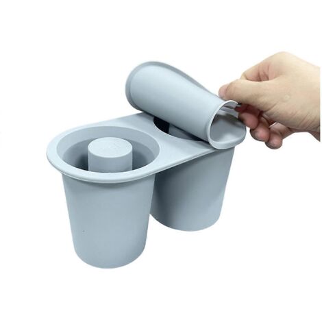 Moule à glaçons carrés en silicone gris de 30 à 40 oz pour la fabrication de 2 glaçons creux.