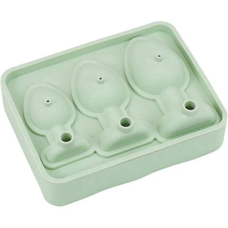 Moule à glaçons en forme de plug anal, moule en silicone amusant pour faire des gâteaux, chocolats et bonbons maison (vert)