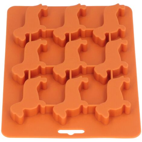 Moule à glaçons en silicone en forme de chien pour chocolat, crayons et yaourt