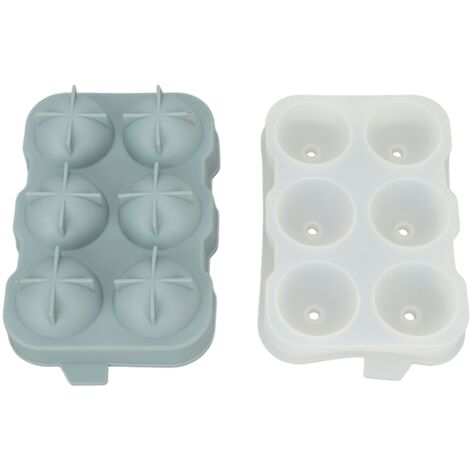 Moule à glaçons en silicone réutilisable pour cocktails, vins et cafés - 6 cavités