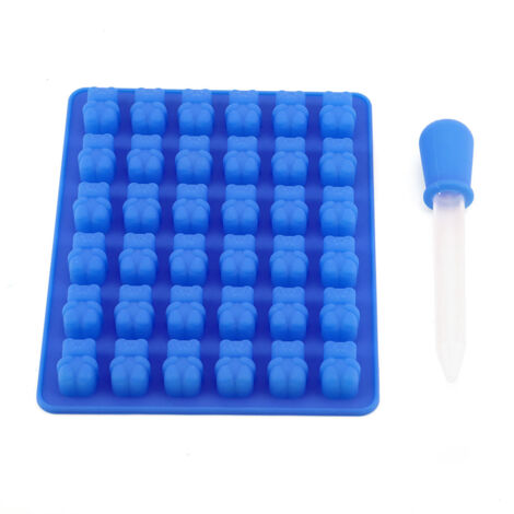 Moule à glaçons ours en silicone pour glace et chocolat (Goutteur bleu foncé)