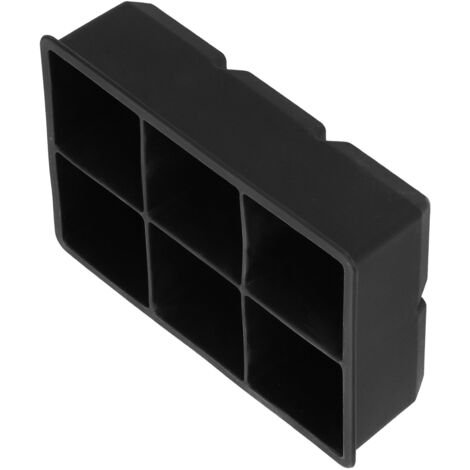 Moule à glaçons silicone 6 cases, grands cubes carrés pour cocktails et accessoires de bar