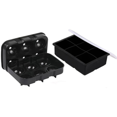Moule à Glaçons Sphériques Grande Taille en Silicone - Pour Cocktails et Boissons, Glaçons Ronds Élégants