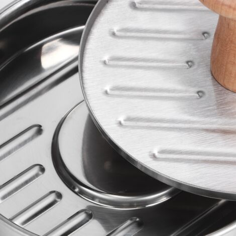 Moule à Hamburgers en Acier Inoxydable 304 - Accessoire de Cuisine pour Préparation de Steaks Hachés