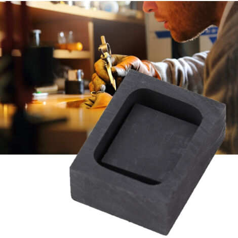 Moule à lingots en graphite haute dureté, creuset pour la fusion, le moulage et le raffinage de l'or et de l'argent (50 g)
