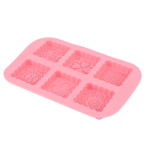Moule à Mooncake en Silicone Alimentaire pour Pâtisserie, Glace et Savon DIY