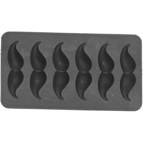 Moule à Moustache en Silicone Alimentaire Noir - Bac à Glaçons pour Cuisine d'Été