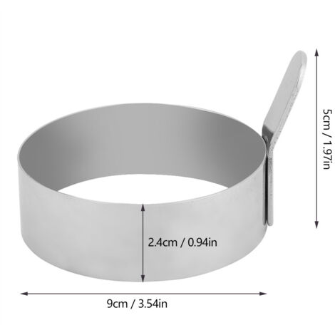 Moule à Omelette et Pancakes, Stainless Steel， Modèle L, Diamètre 9cm