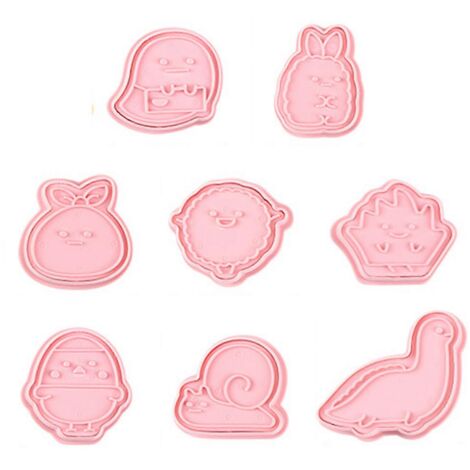 Moule à Pâtisserie 8 Pièces Animaux Plastique Sécuritaire pour Cuisine
