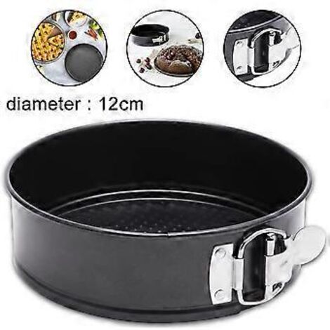 Moule à pâtisserie professionnel, 23 cm (9 pouces) en acier au carbone avec revêtement antiadhésif, fond amovible, résistant à la chaleur jusqu'à 230 °C (445 °F), étanche, clips de dégagement rapide.