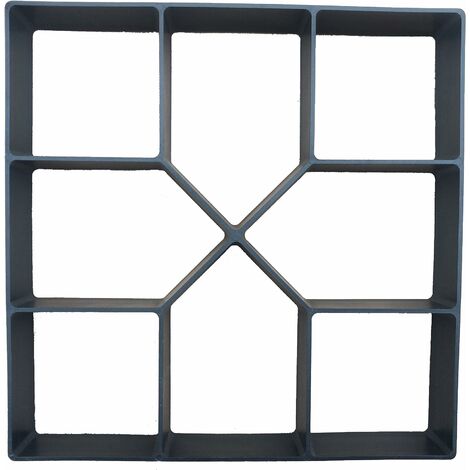 Moule à Pavage Plastique 40 x 40 cm pour Garden Terrasse Allée Patio Jardin Trottoirs Chemin de Pavage en Ciment Béton Moule à Pavé Réutilisable Moule de Coffrage Bricolage