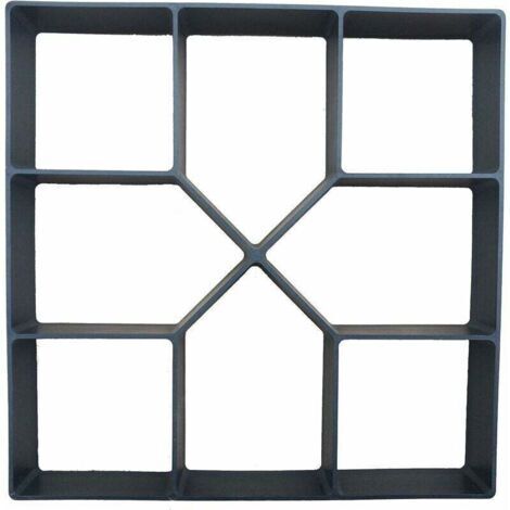 Moule à Pavage Plastique 40 x 40 cm pour Garden Terrasse Allée Patio Jardin Trottoirs Chemin de Pavage en Ciment Béton Moule à Pavé Réutilisable Moule de Coffrage Bricolage--