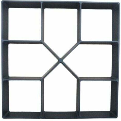 Moule à Pavage Plastique 40 x 40 cm pour Garden Terrasse Allée Patio Jardin Trottoirs Chemin de Pavage en Ciment Béton Moule à Pavé Réutilisable Moule de Coffrage Bricolage-