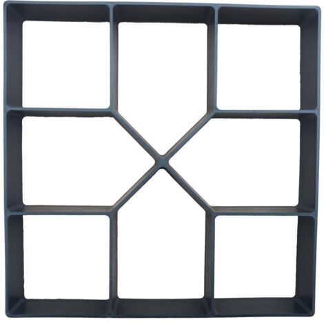 Moule à Pavage Plastique 40 x 40 cm pour Garden Terrasse Allée Patio Jardin Trottoirs Chemin de Pavage en Ciment Béton Moule à Pavé Réutilisable Moule de Coffrage Bricolage