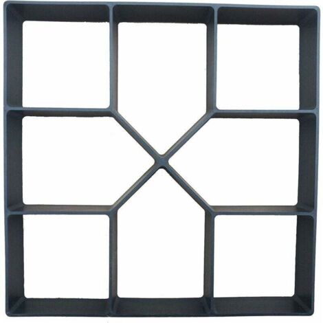 Moule à Pavage Plastique 40 x 40 cm pour Garden Terrasse Allée Patio Jardin Trottoirs Chemin de Pavage en Ciment Béton Moule à Pavé Réutilisable Moule de Coffrage Bricolage