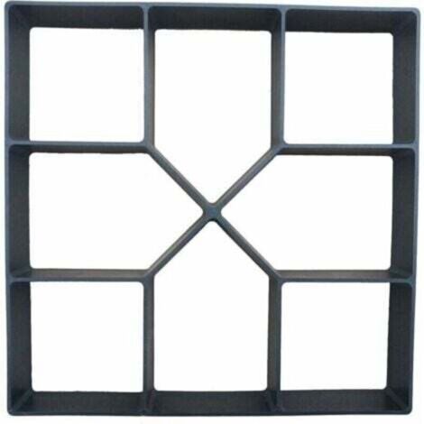 Moule à Pavage Plastique 40 x 40 cm pour Garden Terrasse Allée Patio Jardin Trottoirs Chemin de Pavage en Ciment Béton Moule à Pavé Réutilisable Moule de Coffrage Bricolage--