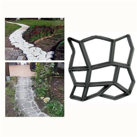 VIDAXL Moule de pave de jardin 42 x 42 x 4 cm 2 pcs pas cher