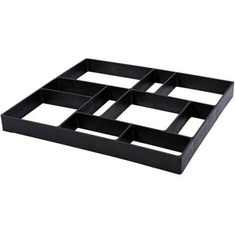 Moule a Pavé Beton Jardin Moule a Beton DIY Iron Réutilisable Moules Béton Moule a Pavage Moule Beton Dalle Moule à Chemin Béton pour Chemin Terrasse Allée Patio Jardin 45 x 40 x 4cm Noir