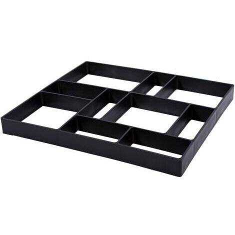 Moule a Pavé Beton Jardin Moule a Beton DIY Iron Réutilisable Moules Béton Moule a Pavage Moule Beton Dalle Moule à Chemin Béton pour Chemin Terrasse Allée Patio Jardin 45 x 40 x 4cm Noir