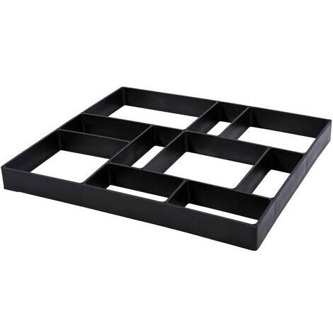 Moule a Pavé Beton Jardin Moule a Beton DIY Iron Réutilisable Moules Béton Moule a Pavage Moule Beton Dalle Moule à Chemin Béton pour Chemin Terrasse Allée Patio Jardin 45 x 40 x 4cm Noir