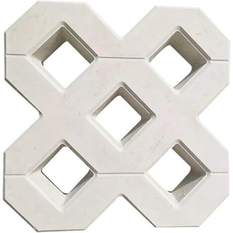 Moule A Pavé,Moule Pour Dalles En Beton Bricolage Square Garden Chemin béton plastique Brique de pavage Propylène Pavement Mold Walkway Jardin Bâtiments Accessoires Moule Beton (40X40CM)