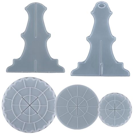 Moule à plateau à 3 étages en résine époxy cristal pour bricolage, support à fruits et gâteaux, moule en silicone pour servir des desserts