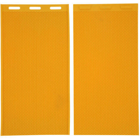 Moule à presse à cire d'abeille 5.4mm, 2 pièces, peigne en caoutchouc, feuille de base, accessoire pour apiculture, jaune