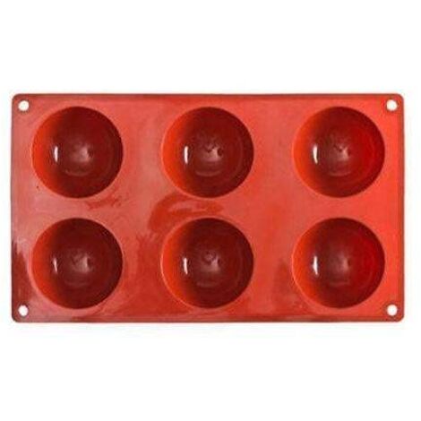 Moule à savon, moule à gâteau, accessoires de cuisine, ustensiles de cuisine, gel de silicone, outils de pâtisserie, 6 demi-cercles