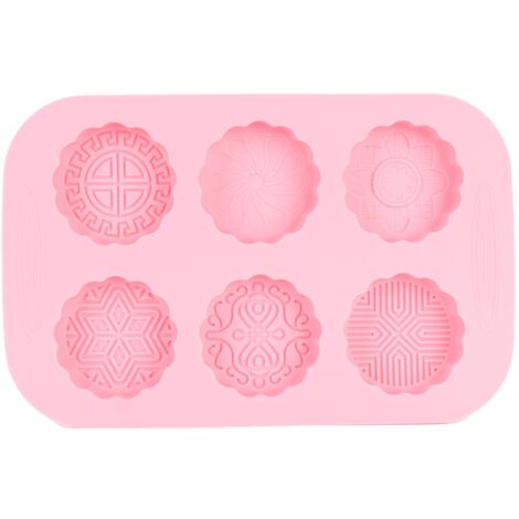 Moule à savon silicone 6 cases pour pâtisserie et DIY, idéal pour desserts et mooncakes