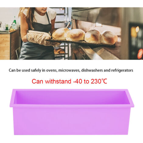 Moule à Savon Silicone Rectangulaire 1200ML pour DIY - Boîte de Fabrication Pain Grillé