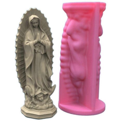 Moule à savon Vierge Marie, sculpture, bougie, moule en silicone, cadeau pour la fête des mères