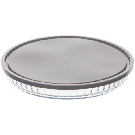 Moule à tarte avec couvercle, plat en verre universel