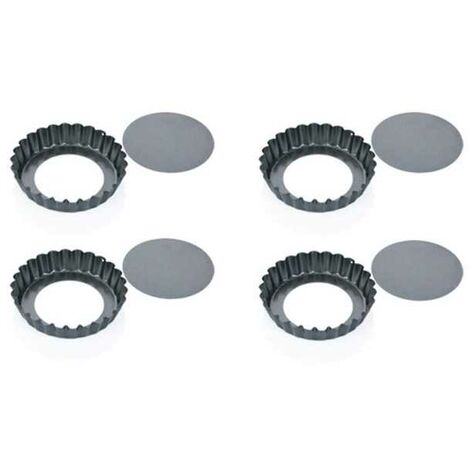 Moule à tartelettes, lot de 4, amovible, 10 cm, Delicia Tescoma 623111