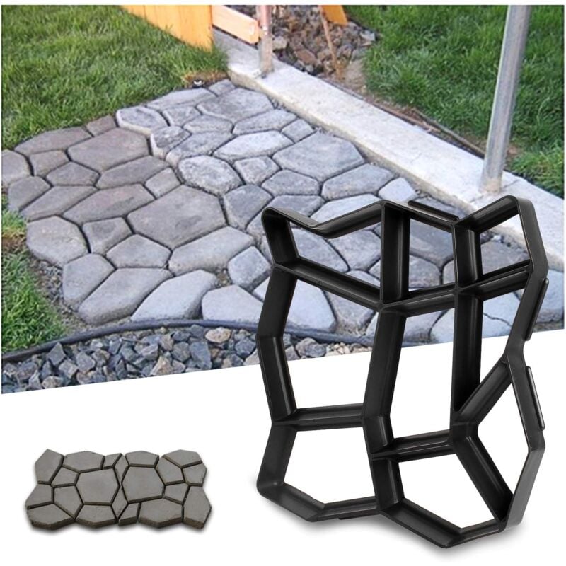 Moule béton Forme trottoirs Coffrage forme plastique Formes pour béton Dalles pour le jardin 42,5 x 42,5 x 4 cm