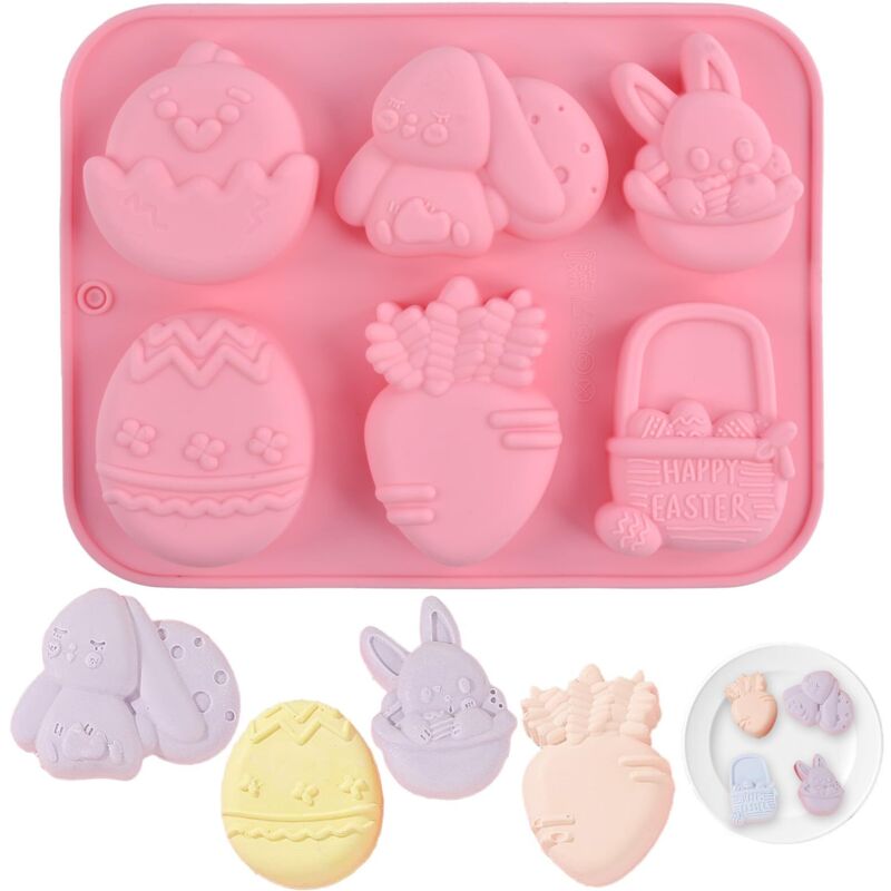 Moule Chocolat Paques, Moule Oeuf de Pâques Silicone, Moule Lapin de Pâques, Moule à Chocolat de Pâques