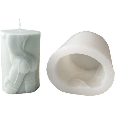 Moule cylindrique 3D en silicone pour la fabrication de bougies et de savons artisanaux - Idéal pour le bricolage et la décoration intérieure.