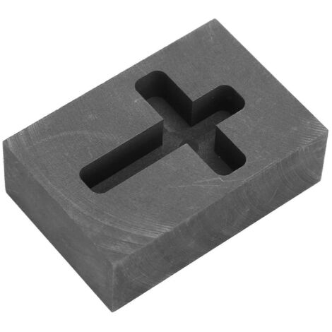 Moule de coulée en graphite cruciforme, stable à la chaleur, pour lingots de fusion de métaux, 45 x 35 x 1 cm (1,77 x 1,38 x 0,39 po).