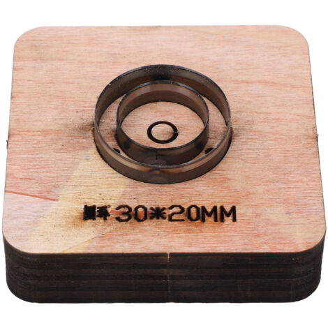 Moule de découpe circulaire en bois pour gravure sur cuir - DIY artisanat