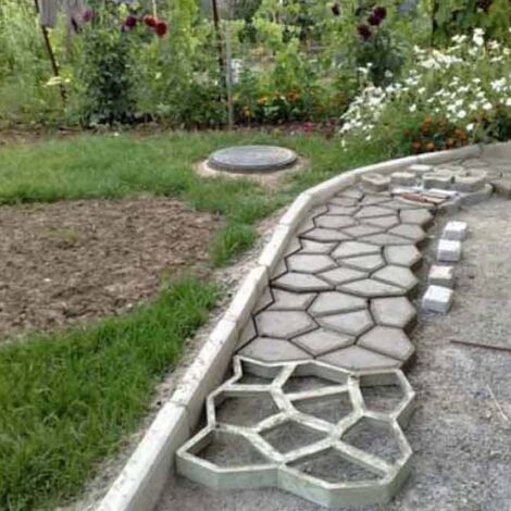 Moule de marche de jardin, bricolage, 1 pièce, pour pavage d&39allée, brique, Patio, dalles en béton, chemin