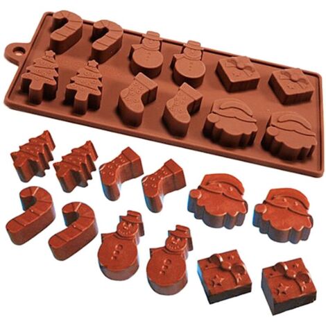Moule de Noël en silicone pour chocolat, cuisson antiadhésive